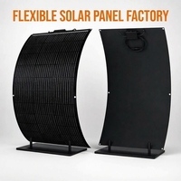 Module de panneau solaire flexible en fibre de verre 12 volts 150W, cellule monocristalline de type N à haute efficacité pour la charge de batterie 12V de cabine de van