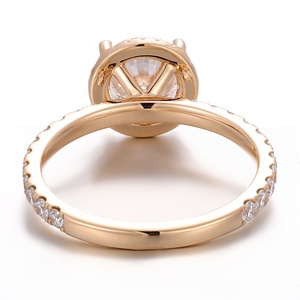 Anillos Personalizables de Oro Blanco de 2 Quilates, 10K, 14K, 18K, Anillos Finos con Diamantes Cultivados en Laboratorio con Certificación IGI CVD para Compromiso y Boda de Mujer - Product Image 3