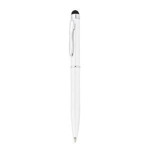 Penna Stilo Capacitiva in Alluminio Bianco MM.100 con Funzione 2-in-1 e Punte Magnetiche Sostituibili per Uso Mobile - Product Image 1