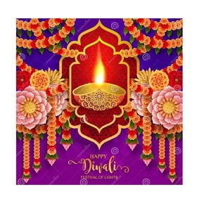 Toile de fond numérique imprimée 5x8 pieds en tissu respirant pour événements, mariages, festivals, décoration de scène, design multicolore vibrant - Product Image 1