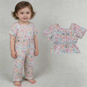 En stock : Combinaisons d'été pour petites filles, vêtements boutonnés pour bébés et tout-petits, style boutique, vente en gros, prix usine - Product Image 1