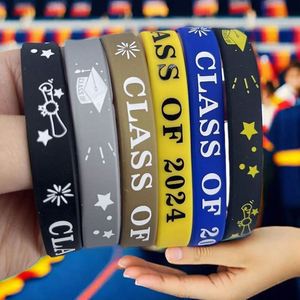 2026 Graduates <b>Memorial</b> Celebration Silicone <b>Bracelet</b> Student Teacher Commemoration for Graduation Season Class Wristbands - Product Image 5