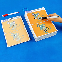 Livre d'éveil éducatif pour enfants : Mini cartes de reconnaissance des mots illustrées, impression recto-verso, couverture souple, reliure spirale