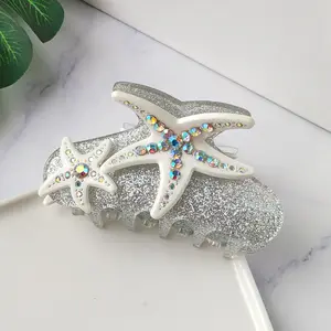 Yi YHJ Hair Accessories Customize New Design Rhinestone Starfish Premium Design Claw Clips Hair Claw For Woman Wholesale