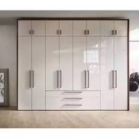 Armoire de rangement moderne d'usine, placard individuel, meuble de chambre à coucher, armoire sur mesure à finition laquée haute brillance