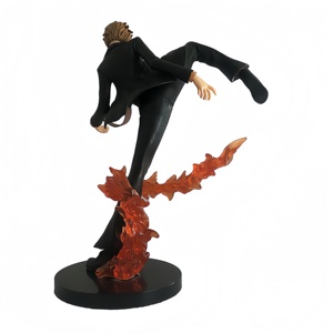 Figura de Acción de Anime Vinsmoke Sanji en Pose de Patada Alta, Modelo de PVC con Efecto de Llama para Venta Minorista Transfronteriza, Decoración del Hogar, Regalo - Product Image 2