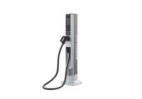 Nouvelle station de recharge pour véhicules électriques TIDE ENERGY de type split 240 kW, chargeur DC à une ou deux pistolets, interface CCS2/GBT, entrée 400 V, couleur blanche