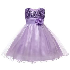 Robe de bal en tulle à paillettes sans manches pour filles, vente chaude personnalisable, pour les fêtes d'été, pour enfants - Product Image 5