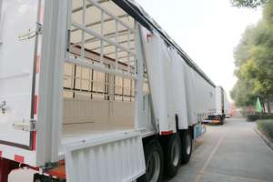 Semi-remorque de transport de marchandises CIMC à 3 essieux, 40 pieds, charge lourde de 80 tonnes, avec rideaux latéraux, caisse sèche - Product Image 4