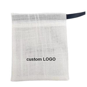 Venta al por mayor logotipo personalizado bolsa de algodón de bambú blanco puro bolsa de embalaje con cordón de cuentas bolsas de almacenamiento de jabón de lavandería pequeñas bolsas de joyería - Product Image 4