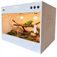 Terrarium d'Enclos pour Reptiles Lézards en PVC Noir 4x2x2 Pieds, 120 Gallons, Emballé à Plat en Gros