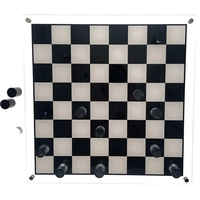 Jeu d'échecs en plexiglas sur mesure, jeu de dames en acrylique noir et transparent de luxe