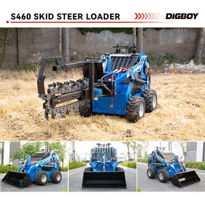 Chargeuse compacte S460 robuste avec pelle rétrocaveuse, moteur PLC, pompe à essence/diesel haute efficacité pour le nettoyage des chantiers - Product Image 3