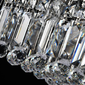 Lámpara Colgante Rectangular de Cristal Dorado, LED E26, 3500K, Blanco Cálido, Altura Ajustable 31.5in X 8.67in, Regulable, 5 Años de Garantía - Product Image 6