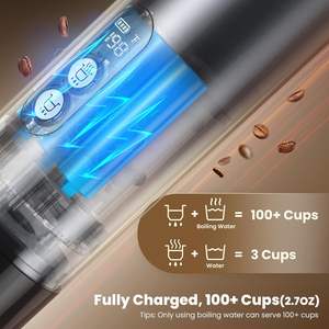 Wholesale Rechargeable 2A USB Charging 150W Espresso Wireless Hot Cold Extraction Capsule Portable Outdoor Car <b>Coffee</b> Machine - Product Image 2