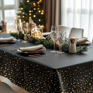 Wholesale Gold Dot Tablecloth <strong>Birthday</strong> Graduation Holiday Kitchen Disposable <strong>Table</strong> Cover Decorative - Product Image 5