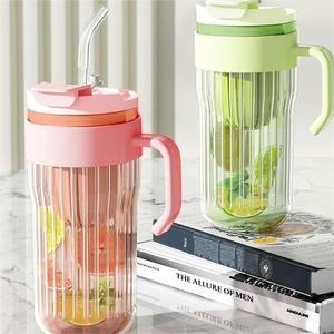 Haute qualité créatif 550ml <span class=keywords><strong>tasse</strong></span> en verre été Simple grande capacité bouteille d'eau Multi couleurs verre clair <span class=keywords><strong>tasse</strong></span> à café pour la fête - Product Image 1
