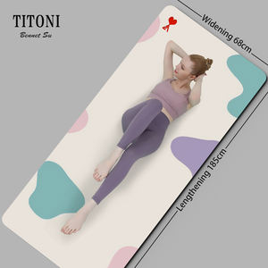 <span class=keywords><strong>TITONI</strong></span> tapis d'exercice Extra Large 5mm 6mm tapis de Yoga en cuir PU caoutchouc naturel avec matériau certifié sangle de transport gratuite incluse - Product Image 2