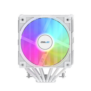 Enfriador de CPU COOLLEO B60T V2, radiador, tubo de calor, refrigeración por aire, PWM, patrón de Metal blanco y negro para caja de ordenador, Enfriador de ventilador de <span class=keywords><strong>PC</strong></span> - Product Image 5