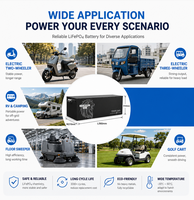 Batterie LiFePO4 48V 60V 72V 54Ah 67Ah 91.5Ah à décharge 3C pour moto électrique, 3000 cycles+