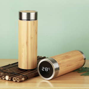 <span class=keywords><strong>Termo</strong></span> Inteligente de Acero Inoxidable 304 en Línea, Botella de <span class=keywords><strong>Agua</strong></span> para el Hogar y Exteriores con Pantalla LED de Temperatura, Fibra de Madera de Bambú - Product Image 3