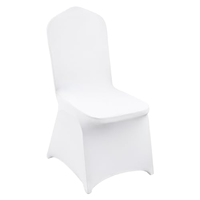 Housses de chaise de mariage en spandex scuba blanc extensible