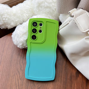 Funda de teléfono bicolor con diseño de ondas compatible con Samsung NOTE20, Samsung S23 ULTRA y Samsung S23 con efecto degradado. - Product Image 6