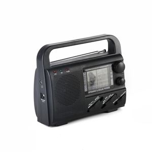 <span class=keywords><strong>Radio</strong></span> portable solaire à manivelle 10 bandes AM/<span class=keywords><strong>FM</strong></span>/WX/VHF/TV/SW avec antenne télescopique et prise casque pour urgences et extérieur - Product Image 1