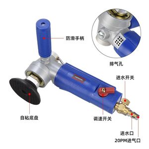 Meuleuse pneumatique Hifeson Sm100 3 en 1 avec meule diamantée, vitesse variable, angle droit, pour le polissage de la pierre - Product Image 1