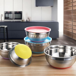 Tapa hermética de alta calidad, ensaladera de varios tamaños 201 <span class=keywords><strong>SS</strong></span> con fondo antideslizante - Product Image 5