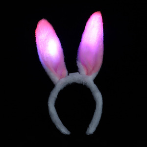ที่คาดผมหูกระต่ายเรืองแสง LED ใช้แบตเตอรี่ สำหรับงานปาร์ตี้ คลับ ผับ ของตกแต่งผมสุดฮิต ขายดี - Product Image 2