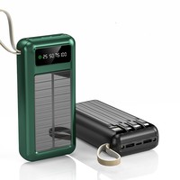 Bancos de energía portátiles Carga solar 20000mAh con cables incorporados para acampar al aire libre