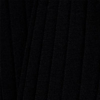 Robe en tricot pour femme, col montant côtelé noir, manches longues, élégante et luxueuse, sur mesure pour fabricants de vêtements en tricot