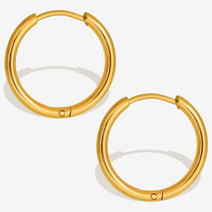 304 boucles d'oreilles irrégulières de mode européenne et américaine en acier inoxydable avec boucles d'oreilles design haut de gamme pendentif anneau chaîne - Product Image 1