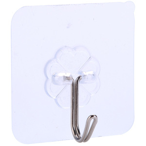 Transparent Rectangle Adhesive <b>Hook</b> Wall Mounted Self Adhesive Heavy Duty For <b>Kitchen</b> Door Use - Product Image 5