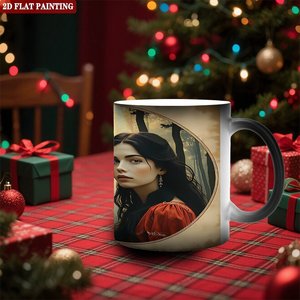<b>Ceramic</b> Magic Mug 11oz Frosted Black Heat Activated Color Changing Drinking <b>Cup</b> - Product Image 2