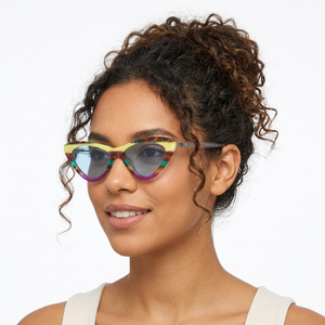 Lunettes de soleil œil de chat pour femmes, monture intégrale, verres miroir, protection UV 100%, style décontracté, adulte - Product Image 1
