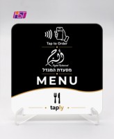 Étiquette NFC Google Review en acrylique NXP213 215 216, affichage programmable du menu, carte adhésive RFID, restaurant, hôtel, commerce de détail