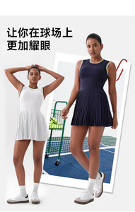 Jupe de tennis une pièce pour sports de plein air pour femmes Logo avant de golf Base respirante anti-exposition transfrontalière en polyester personnalisé OEM - Product Image 6
