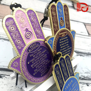 เครื่องประดับแขวนรูปมือฮัมซาแบบสั่งทำพิเศษ พร้อมคำอวยพรหลายภาษา ของตกแต่งบ้าน ของขวัญ รูปทรงไม่สม่ำเสมอ ปรับแต่งได้ - Product Image 4