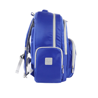Cartoon Rocket 3-teiliges Set, transparenter, wasserdichter Polyester-Rucksack für Jungen und Schultaschen für Jungen, blau/farbig