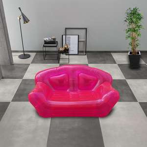 Benutzer definierte transparente PVC 2 Personen aufblasbare Couch Blow up rosa aufblasbare Sofa Stuhl Ecksofa Sessel Luft Sofa - Product Image 4