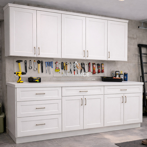 Armoires de garage sur mesure pour projets résidentiels |   Armoires de garage modernes pour buanderie |   Armoires de garage utilitaires de style Shaker - Product Image 1