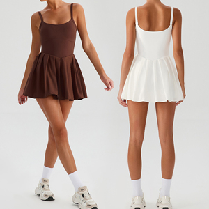 XW-YW1021L nouveau style court bretelles sans manches respirant jupes de <span class=keywords><strong>tennis</strong></span> vêtements de sport pour femmes de haute qualité pour la salle de sport - Product Image 1