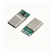 Conector Macho Tipo-C con Placa PCB de 16 Pines, Carga Rápida PD de 12V, Cable USB, Banco de Energía DIY, Dispositivo Industrial Integrado