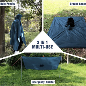 Impermeabile <span class=keywords><strong>3</strong></span> in 1 Leggero per Esterni con Logo Personalizzato, Riutilizzabile e Stampato per Viaggi, Escursioni e Campeggio - Product Image 2