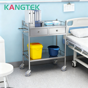 Kangtek รถเข็นสแตนเลสสำหรับโรงพยาบาลรถเข็นฉุกเฉินดีไซน์ทันสมัยรถเข็นทางการแพทย์ใช้ในเชิงพาณิชย์ - Product Image 4