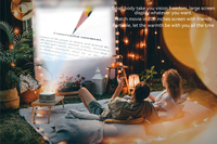 Projecteur Android 9.0 AOSP Écran 200 Pouces Freestyle Portable Batterie Intégrée Smart TV Rechargeable Prise en Charge Vidéo 4K
