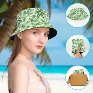 Custom Logo Summer Bulk Double Side Fisherman Bucket Hat All Over Print Reversible Bucket Hat For Women Unisex