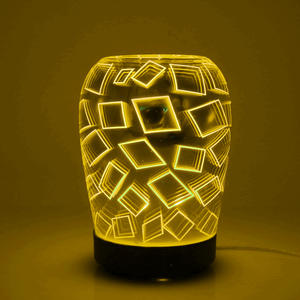 Diffuseur d'arômes créatif en verre 3D avec lumière LED et humidificateur pour la maison et le bureau, capacité 0,5 L, alimentation électrique - Product Image 3